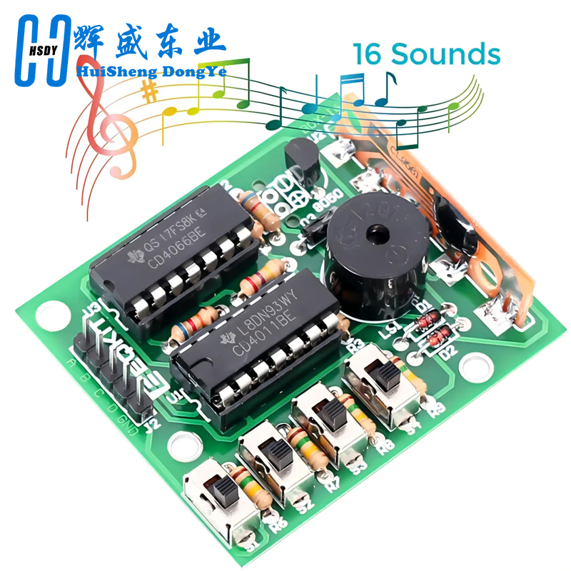 Diy Electronics Learning Kit - Caja de sonido de 16 música,