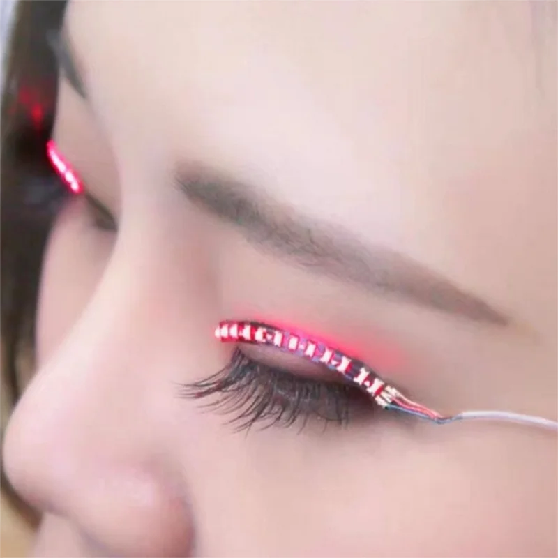 Diy Halloween Electronics - 1 par de pestañas postizas LED,