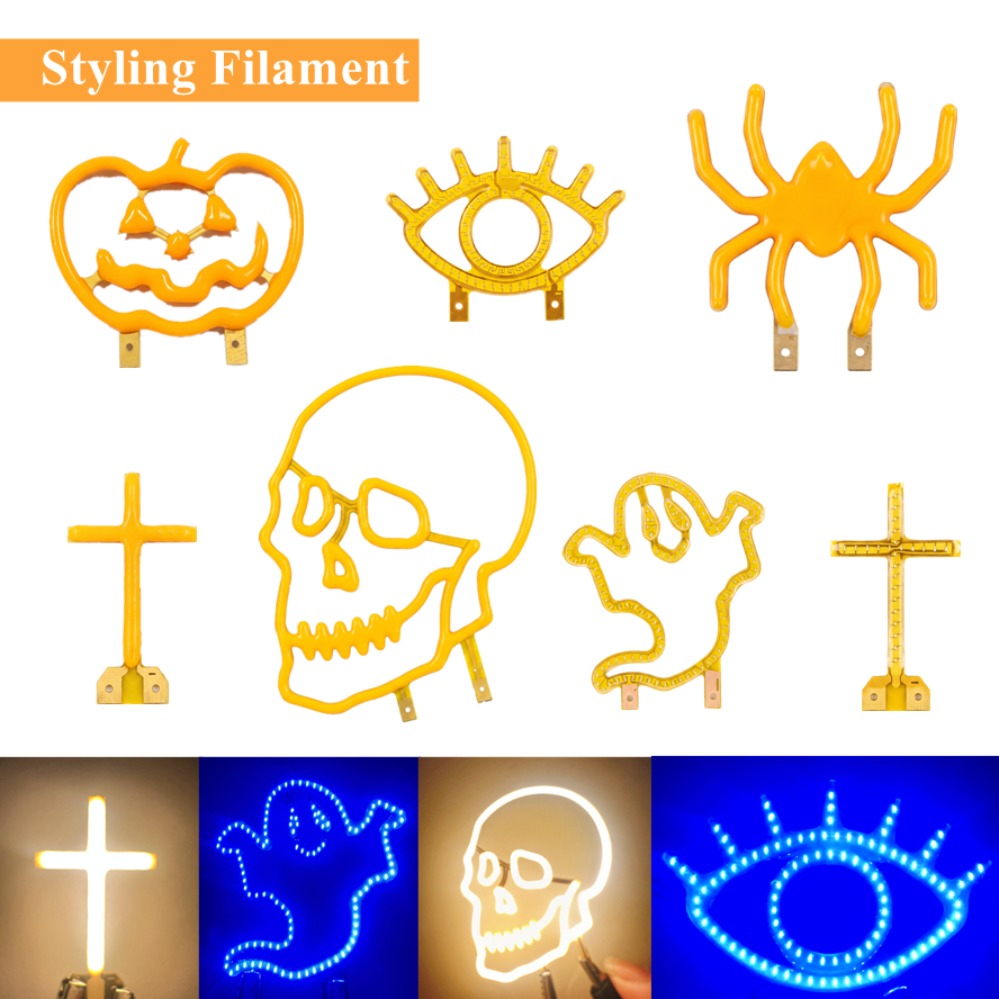 Diy Halloween Electronics - 1/2 Piezas de Filamento LED de