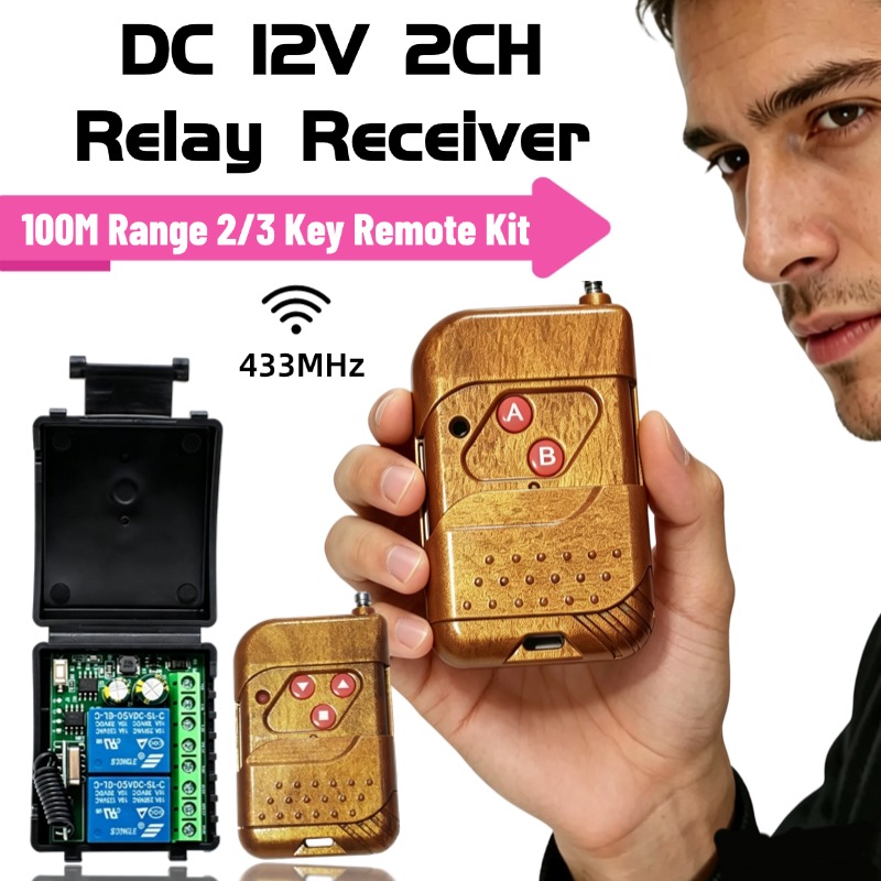Rf 433Mhz Module - Módulo de Relé de 2 Canales,