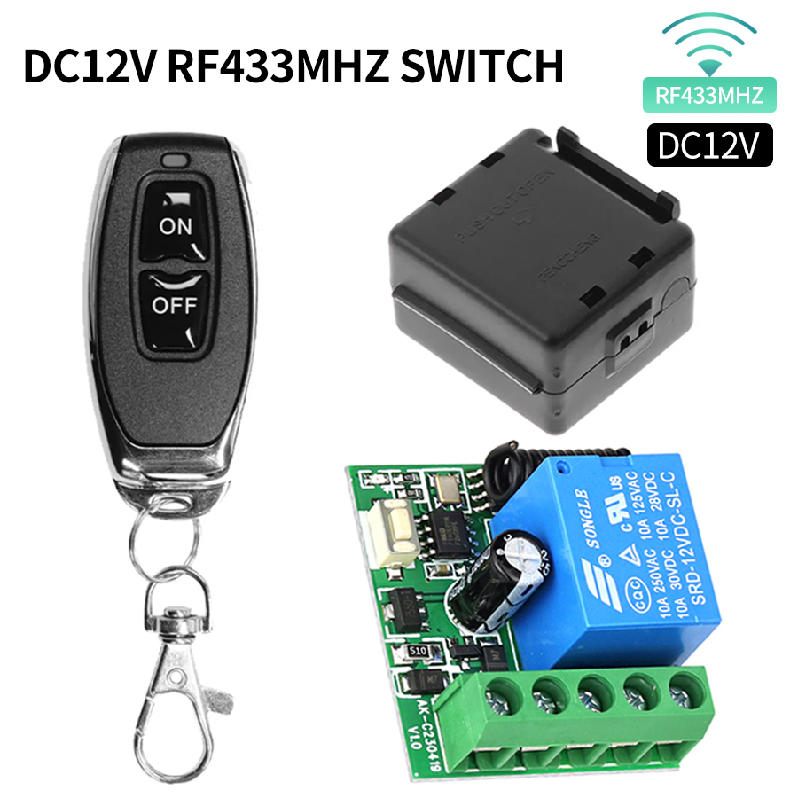 Rf 433Mhz Module - 433MHz DIY interruptor inalámbrico DC12V interruptor