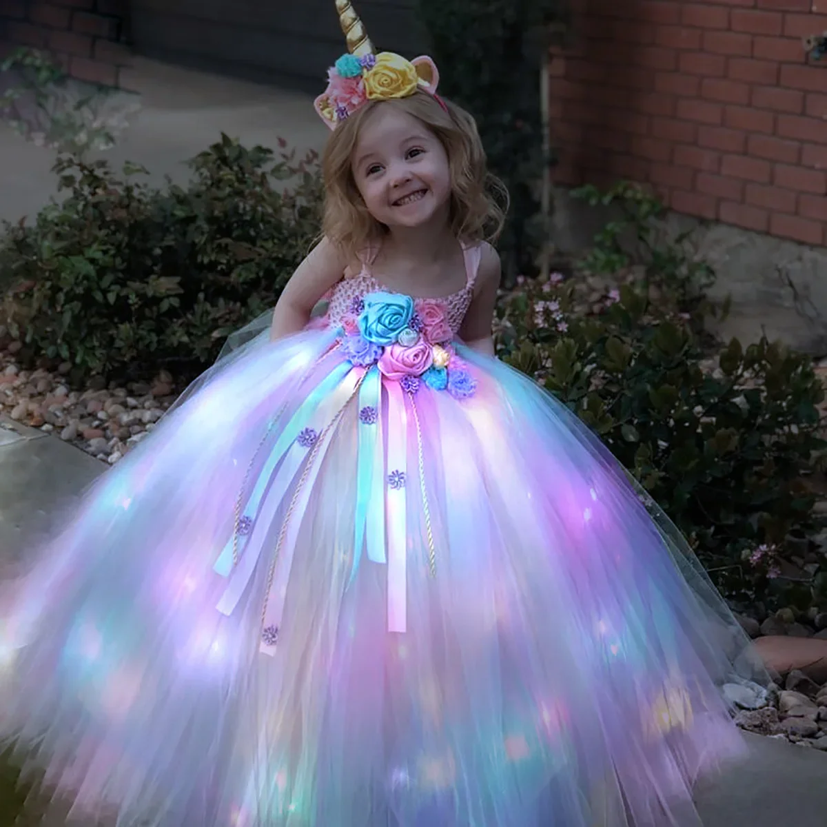 Diy Halloween Electronics - Vestido largo con tutú de unicornio