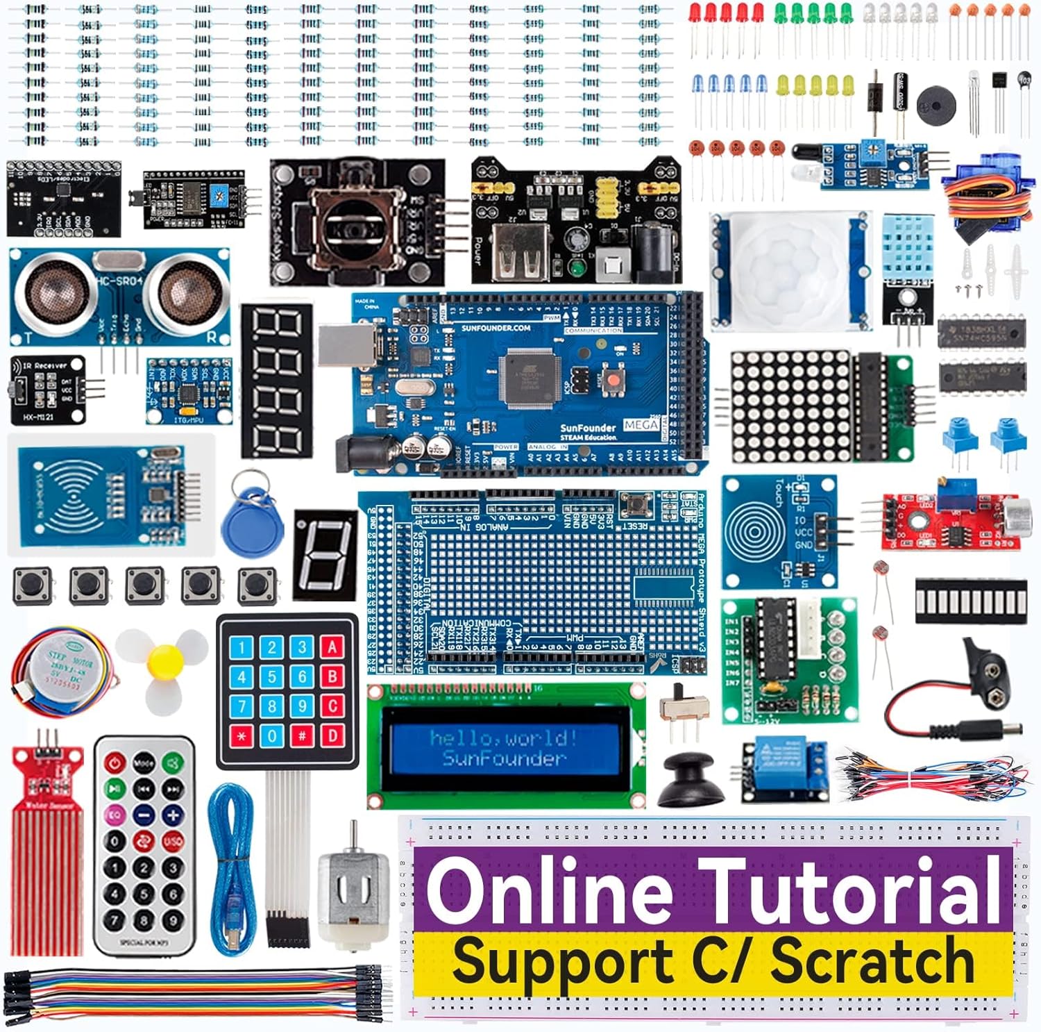 Arduino Uno Starter Kit - Kit de Iniciación en Electrónica SunFounder,