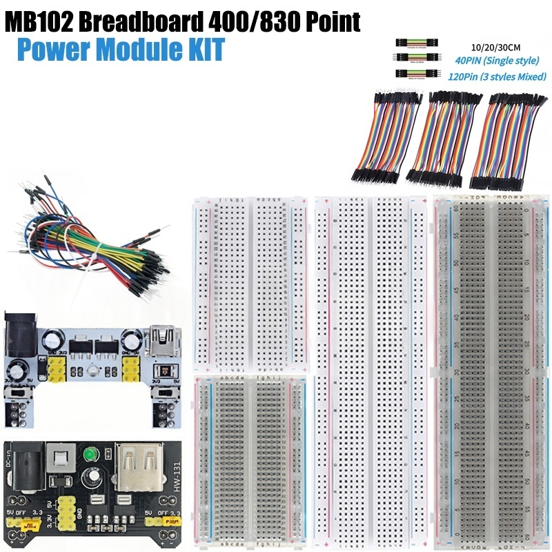 Breadboard Jumper Wire - MB-102 MB102 Placa de pruebas 400