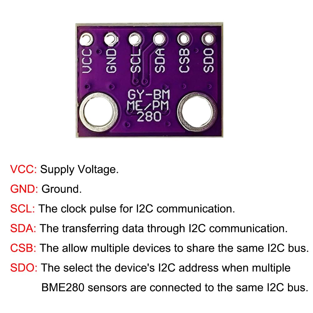 Bme280 Humidity Sensor - GY-BME280-3.3 Altímetro de alta precisión Sensor