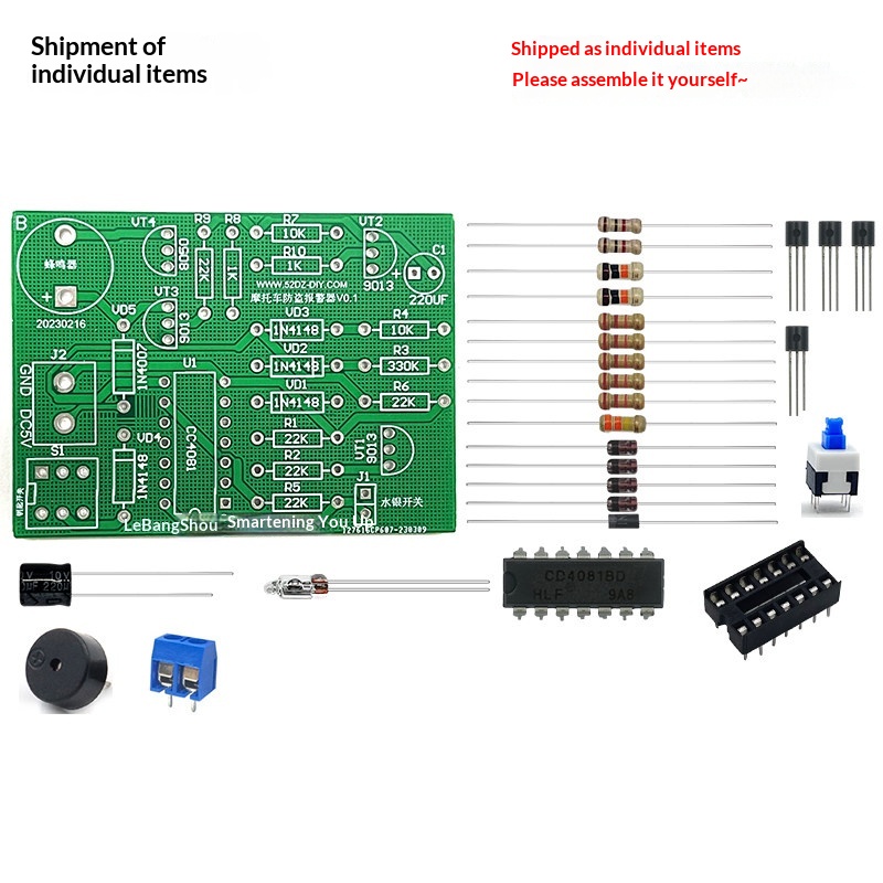 Kit de alarma antirrobo por vi - Diy Motorcycle Electronics reseña y precio