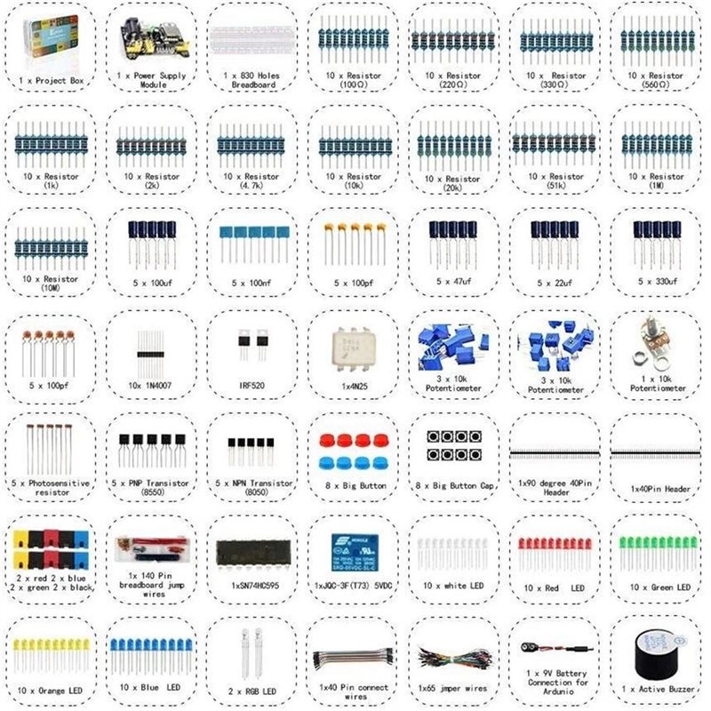 Nuevo Diseño~ Kit Súper Comple - Arduino Diy Electronics reseña y precio