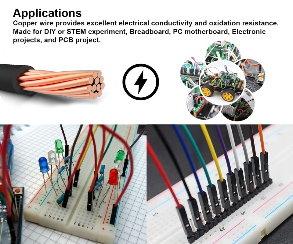 Kit de cables de puente tipo c - Breadboard Jumper Wire reseña y precio