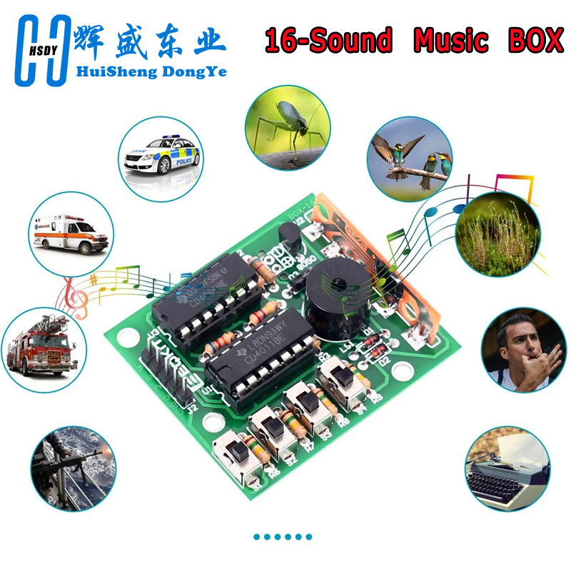 Caja de sonido de 16 música, p - Diy Electronics Learning Kit reseña y precio