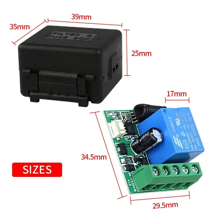 DC 12V Control remoto interrup - Rf 433Mhz Module reseña y precio
