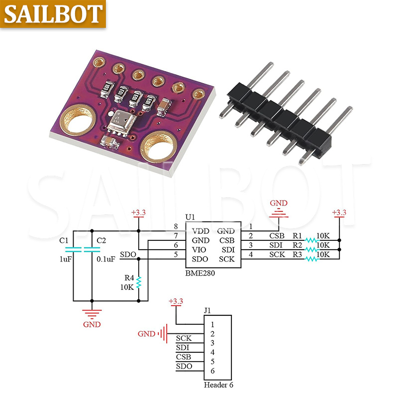 BME280 5V 3,3 V Sensor Digital - Bme280 Humidity Sensor reseña y precio