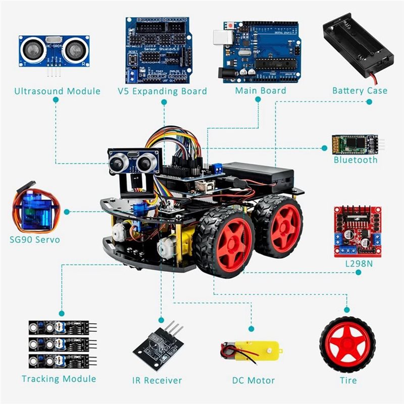 Kit de coche robot inteligente - Arduino Uno Starter Kit reseña y precio