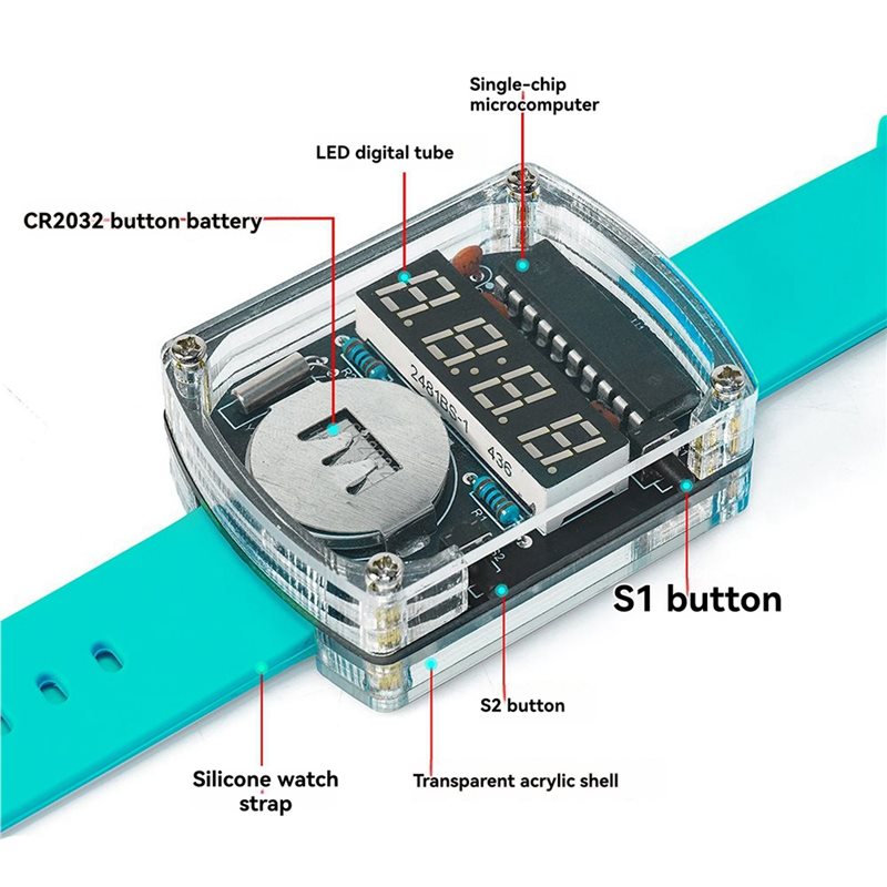 Kit de reloj LED DIY 2X, reloj - Diy Electronics Learning Kit reseña y precio